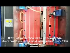 Cuello de 4 cavidades de 65 mm con tapa de petro jerrycan molde de corriente fría