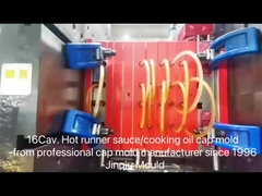 16cavidad Flip Top Cap Molde PE Material de tira de anillo para la botella de salsa de soja