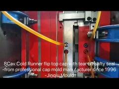 8cavidad Full Hot Runner tapa de plástico dentro del molde a prueba de humedad flip para botella de aceite