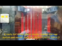 Molde de inyección PP para tapa superior de disco de 8 cavidades 24-410, para máquina de 160-200T